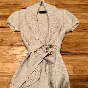 BCBG Women’s Short Sleeved Belted Cardigan